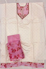 Chanderi patch work suit