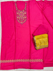 Pink and yellow handwork suit