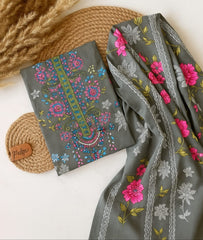 Soft Grey Cotton suit