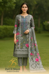 Soft Grey Cotton suit