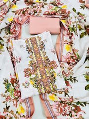 Elegant floral cotton suit